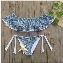 Load image into Gallery viewer, Sexy Women Printed Bikini Floral Split Swimsuit