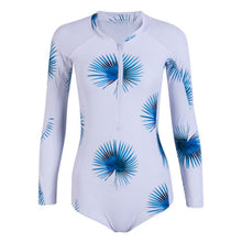Load image into Gallery viewer, 2018 Women Long Sleeve One Piece Swimsuit Tropical Print